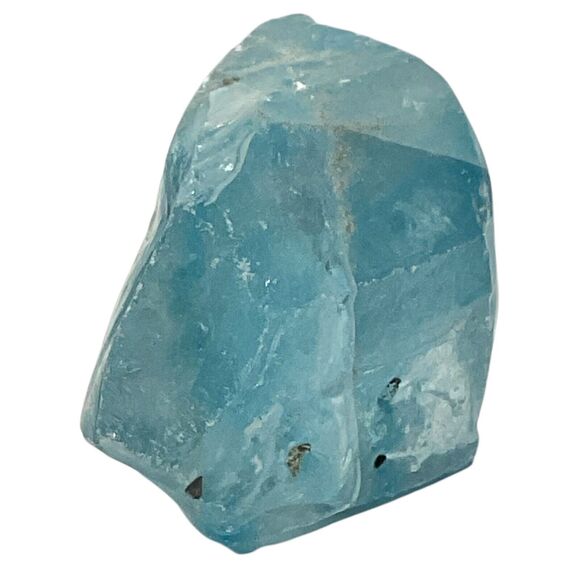 Satin Blue Translucent Art Glass Cullet Glowing Manganese Slag Glass #5GX45 - Picture 6 of 8